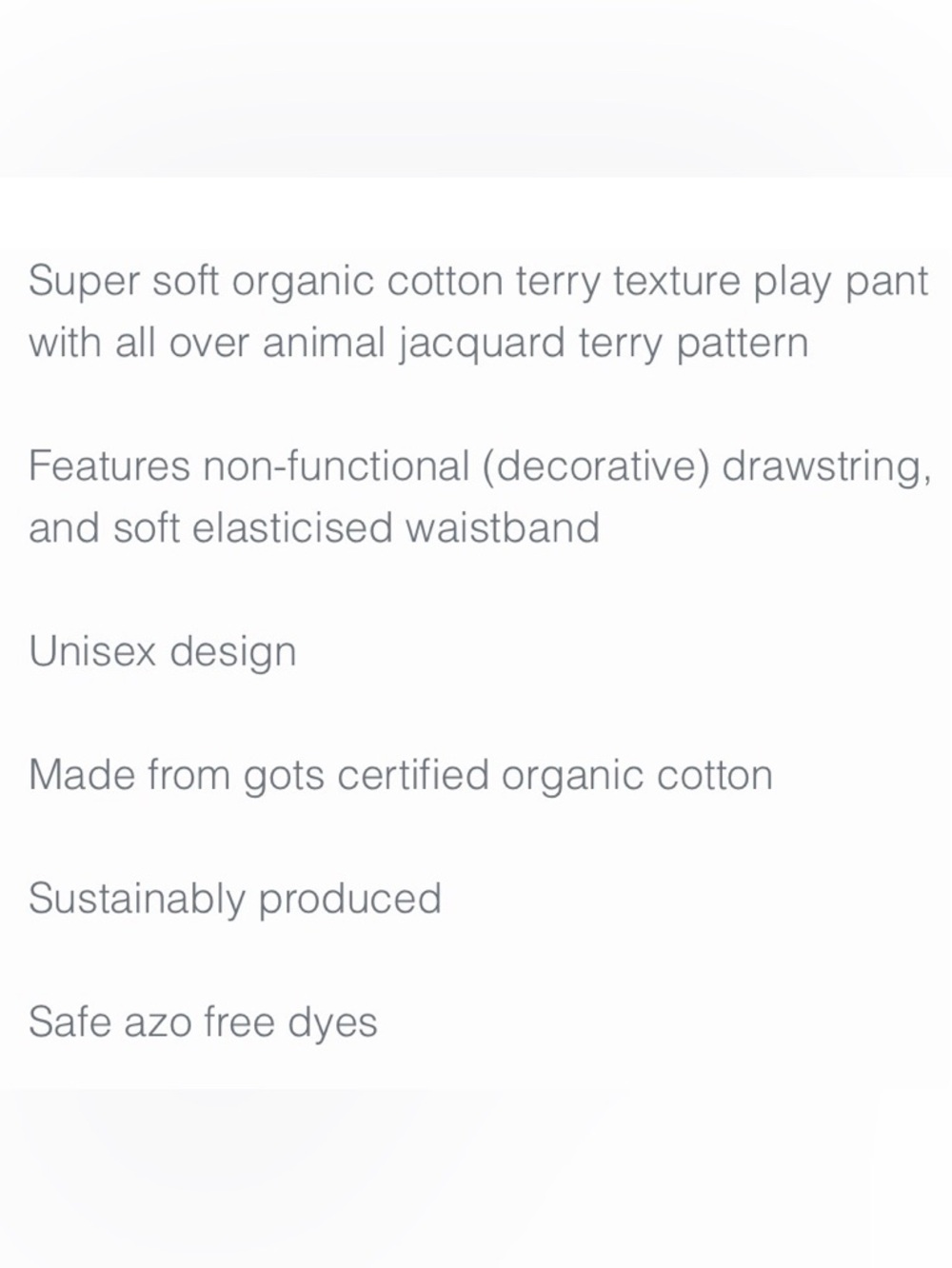 Huxbaby - Organic Ink Animal Play Pants - Size 1 - Picture 4 of 10